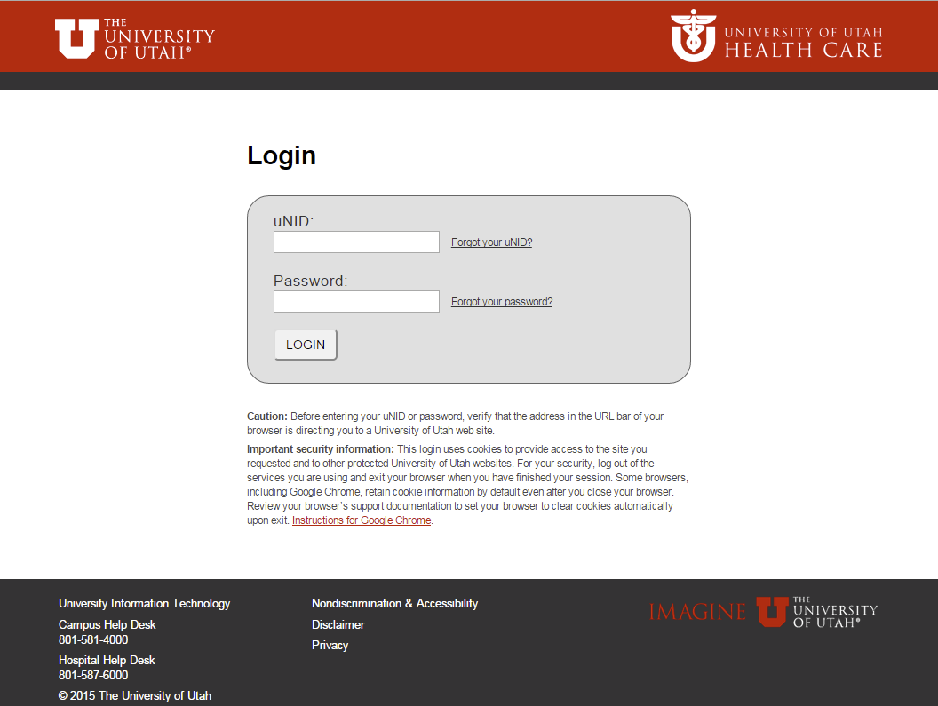Screen capture of new university login page. Screen capture of new university login page.
