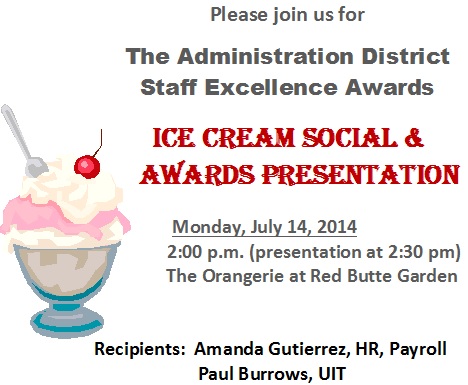 Flyer for District Staff Excellence Awards