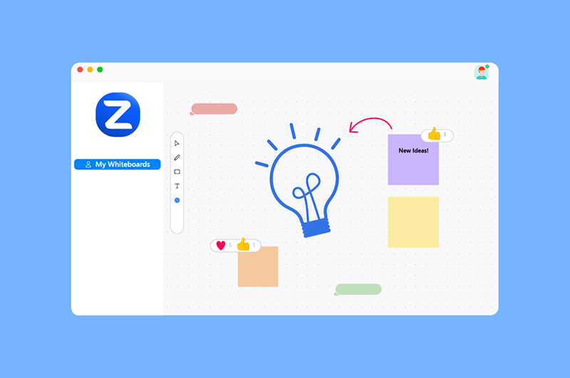 Zoom interactive whiteboard (image courtesy of Zoom)