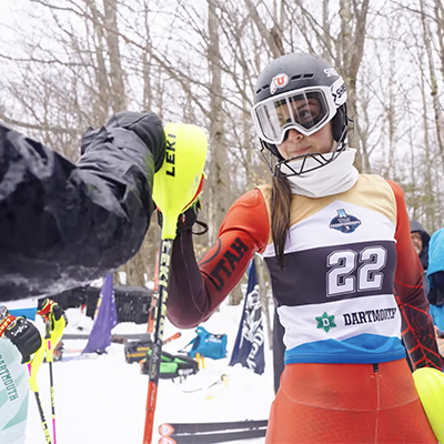 A screenshot from Oliver Lane's student film “Back to the Top” about the U of U Ski Team. The film won the Jury Award at the second annual Winter Sports Film Festival hosted on March 27 by UIT Digital Learning Technologies.
