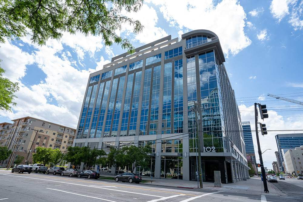 102 Tower is the downtown office building for a number of U organizations, including UIT. The image above is courtesy of the University of Utah.