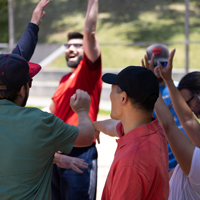The SPS team cheers. (Photo by Thanh Nguyen)
